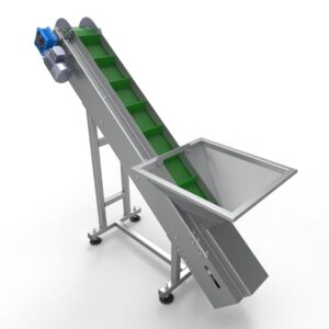 Belt Conveyor with Profiles on Sheet Metal Cradle