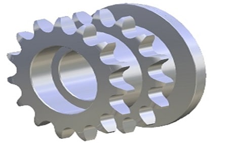 Z15 5/8 ″ Double Metal Sprocket